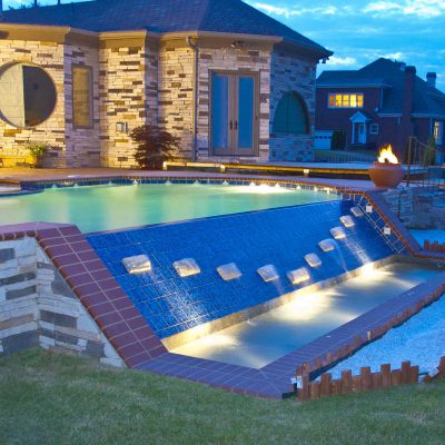 infinity pool at dusk