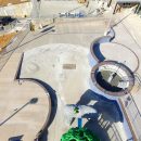 Overhead view of Batesville Aquatics construction