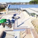 High view of pool construction at Batesville Aquatic